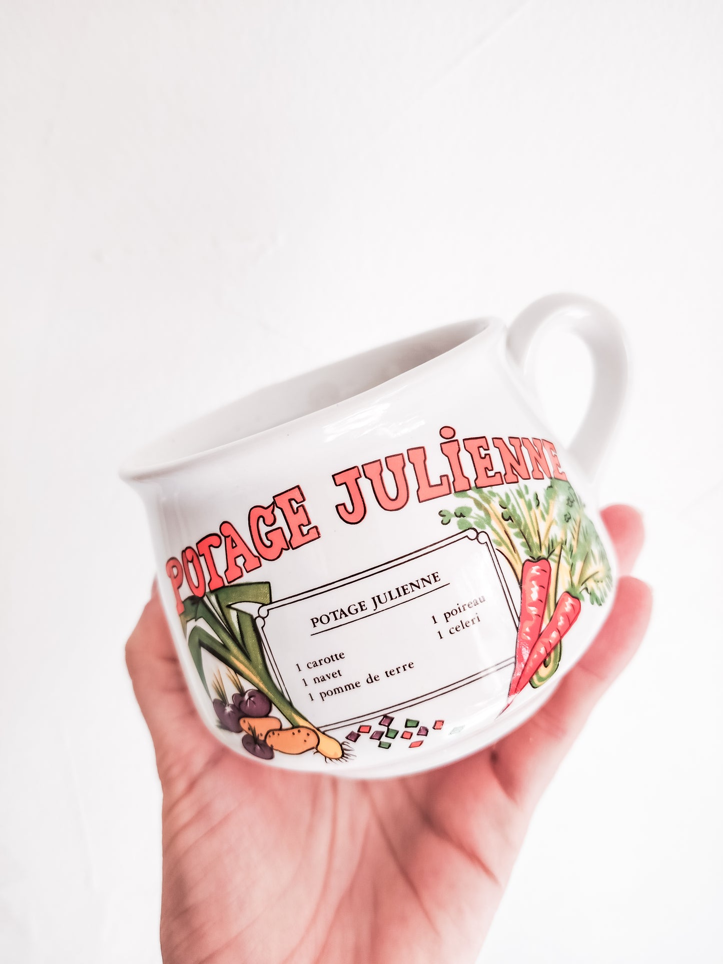 Tasse / Mug Vintage rétro recette salée