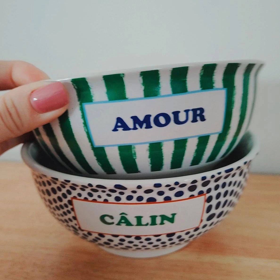 Bols Amour et Câlin en céramique – idée cadeau romantique et gourmand pour la Saint-Valentin