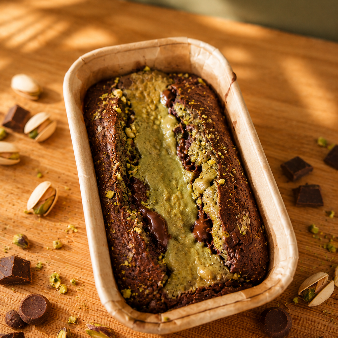 brownie pistache et chocolat