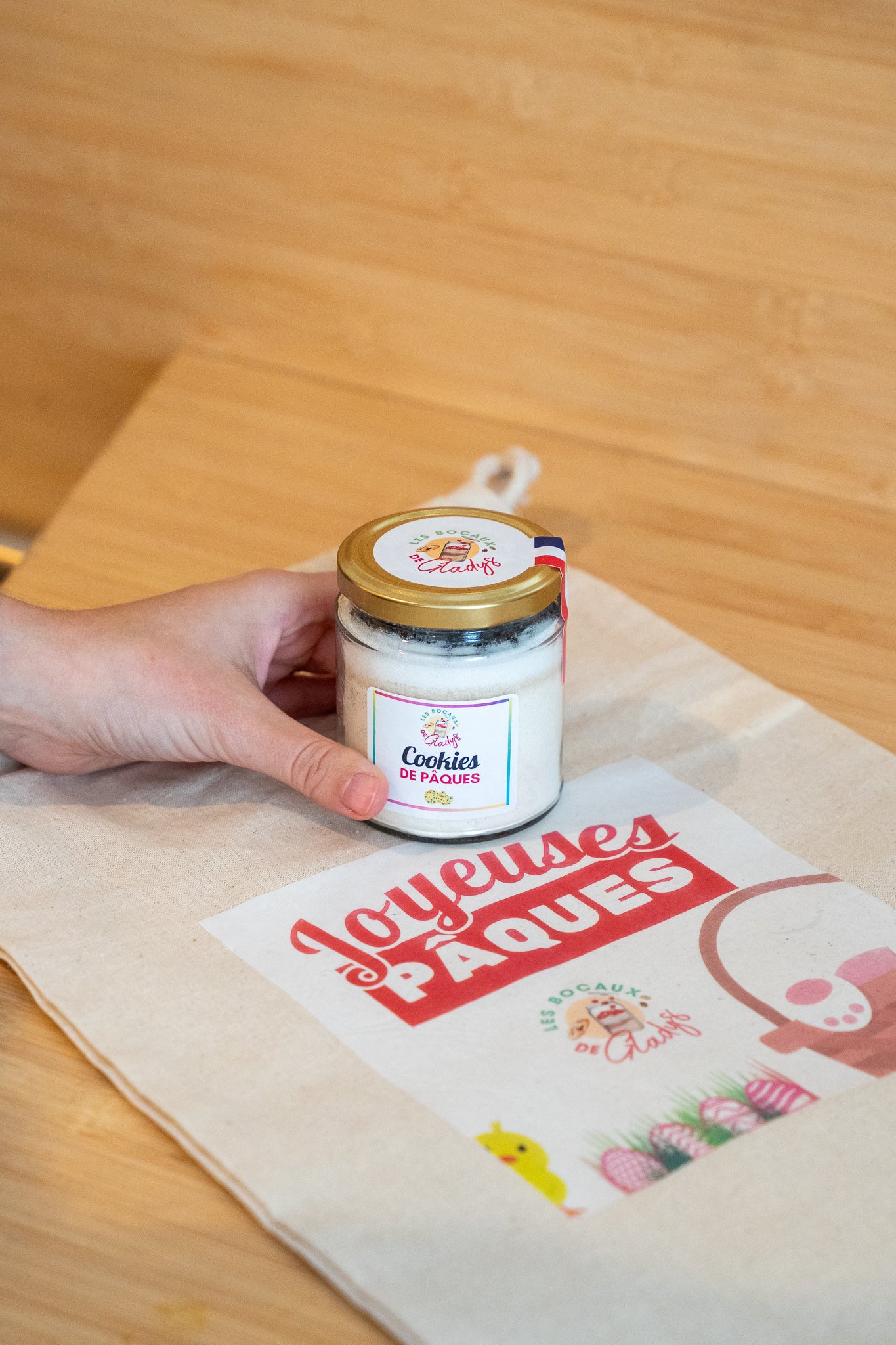 Bocal à Cookies Smarties Joyeuses Pâques