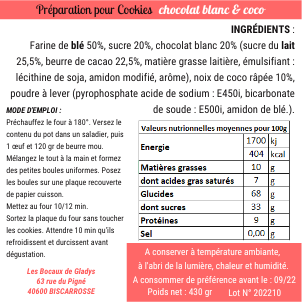 recette facile cookies coco