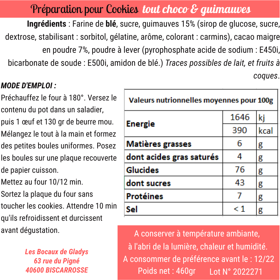 Cookies Chocolat & Guimauves - Collection de Noël