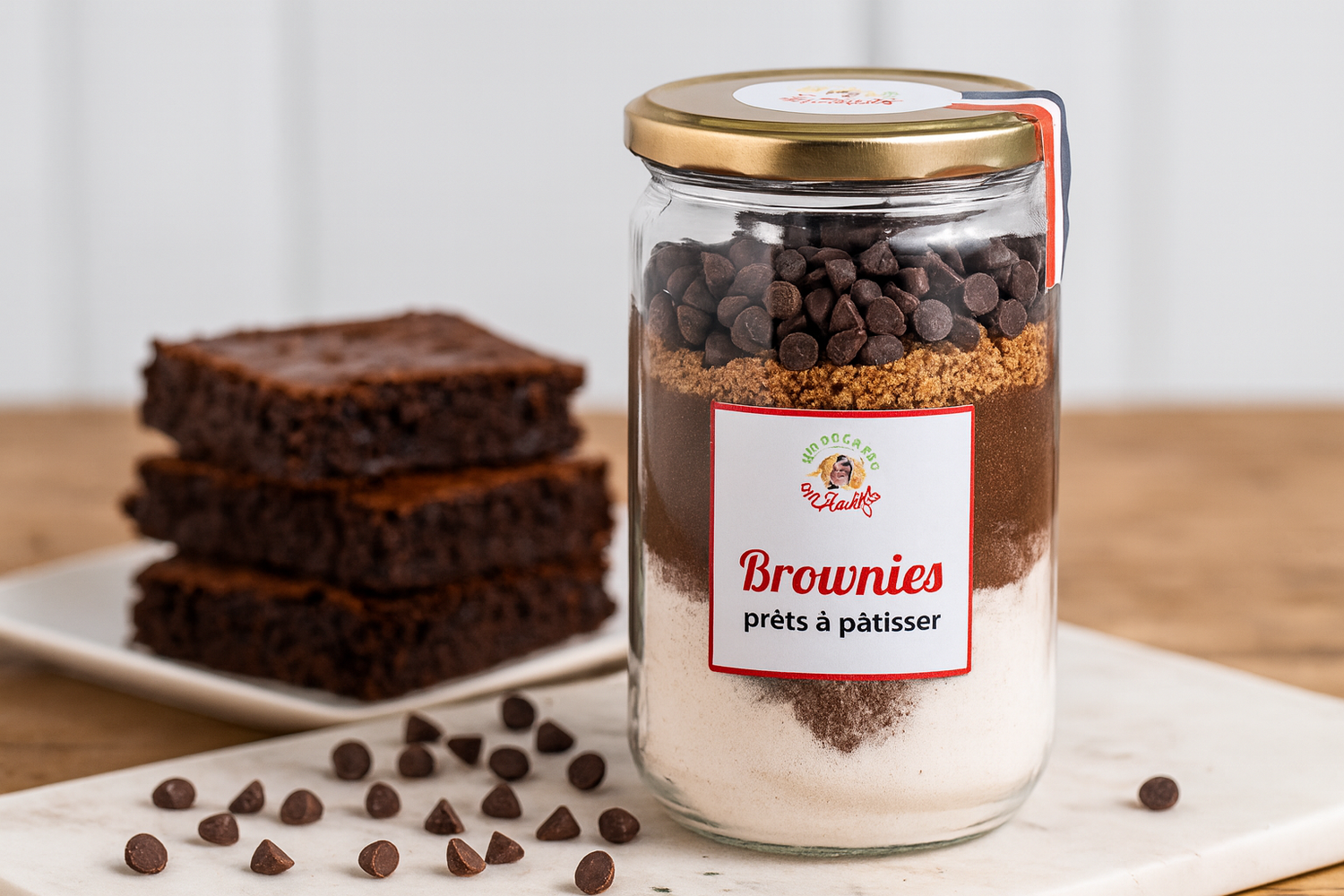 Brownies prêts à pâtisser – Bocaux gourmands chocolatés