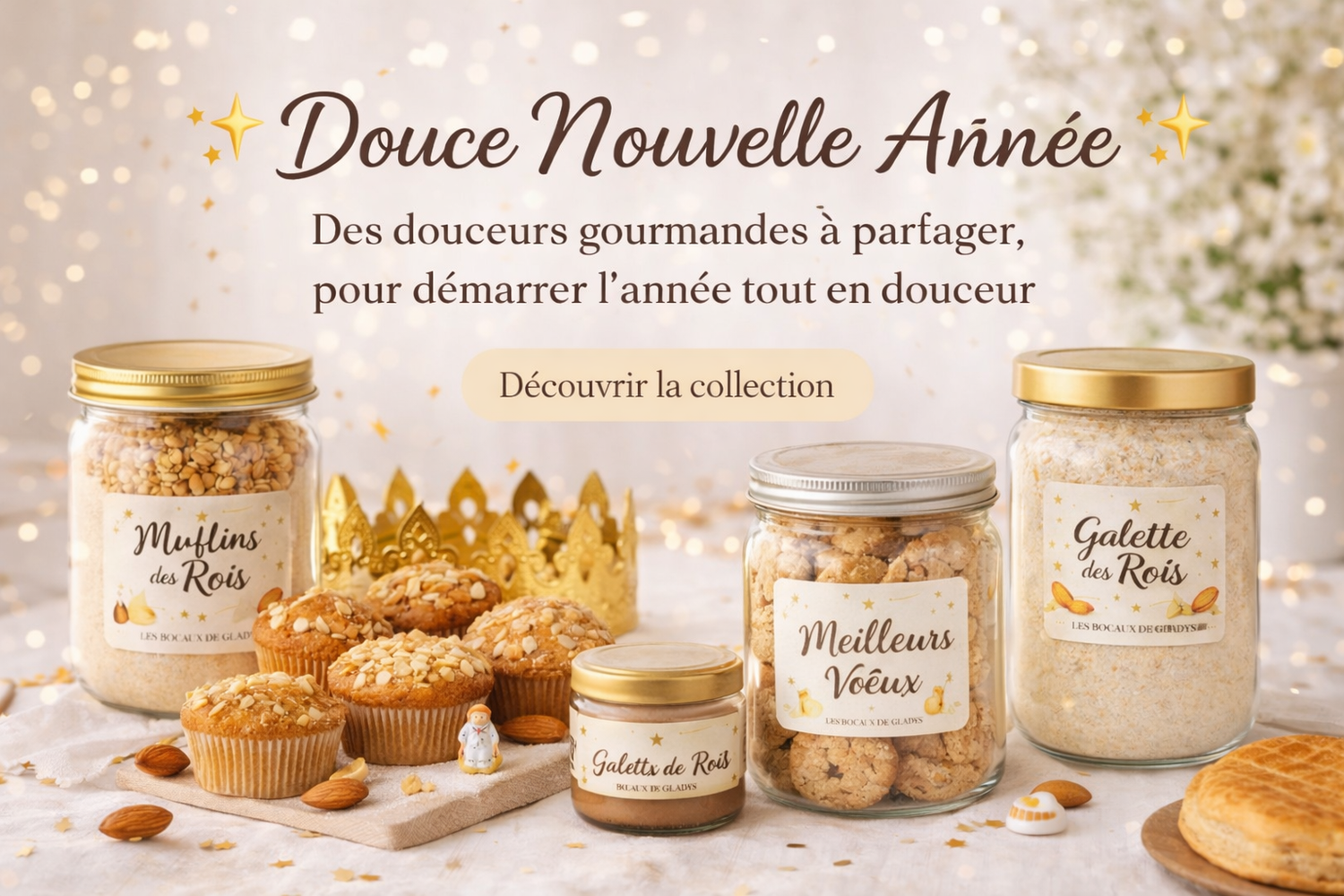 Collection Douce Nouvelle Année – bocaux gourmands et galette des rois | Les Bocaux de Gladys