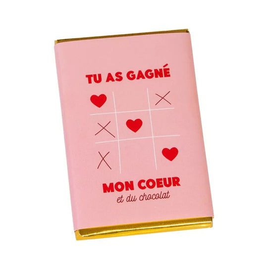 Tablettes chocolat à messages d'amour