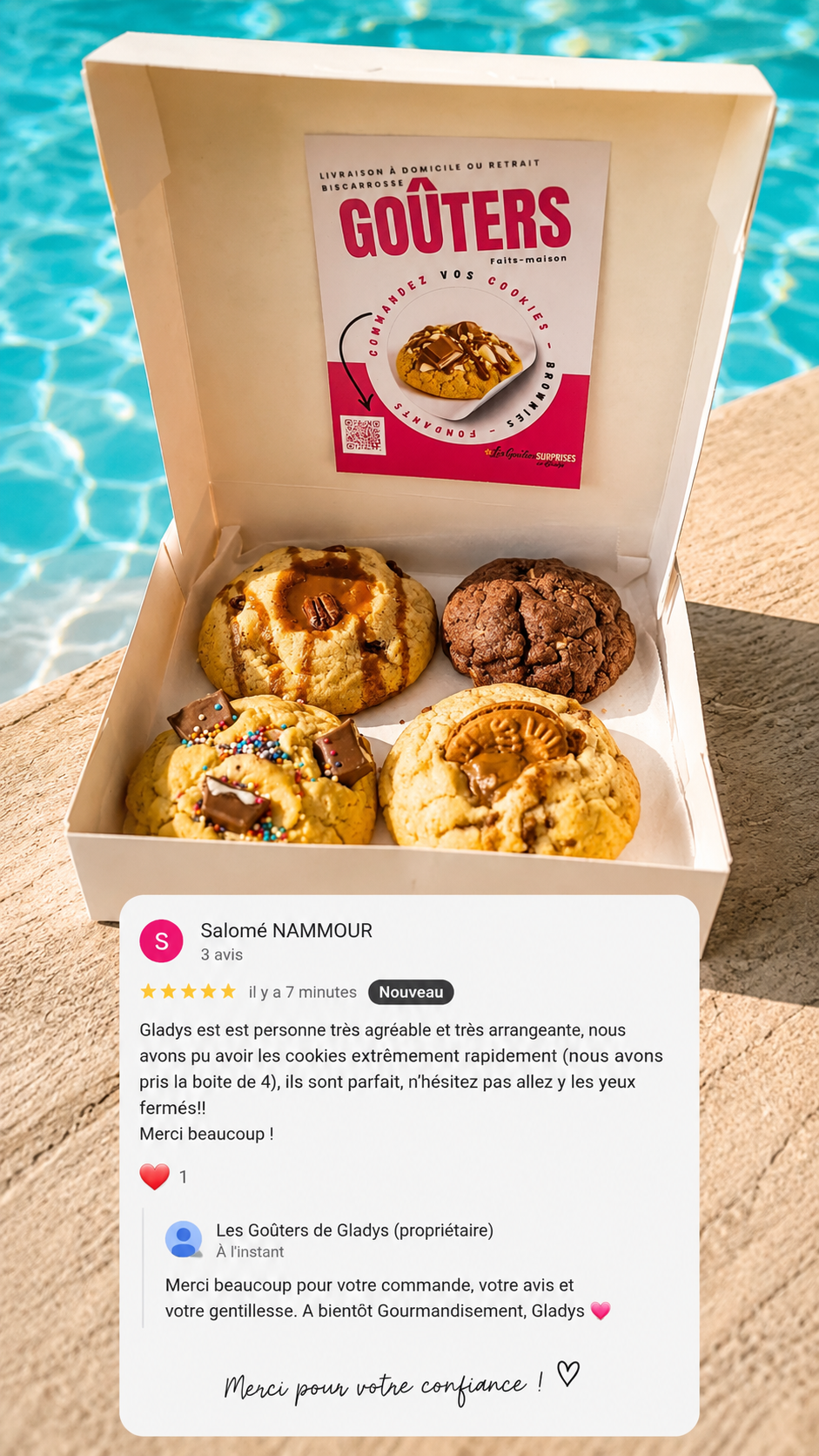 Box de 4 Cookies XL artisanaux – Composez votre assortiment