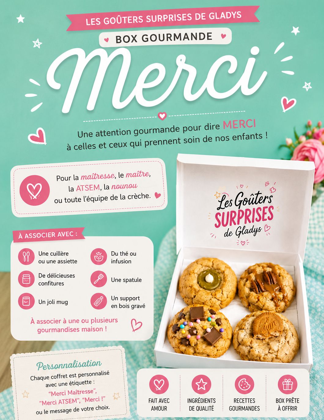 Box cookies merci