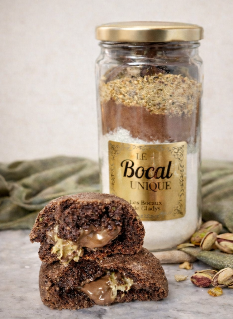 Cookies chocolat pistache fondants cœur pistache façon Dubaï édition limitée