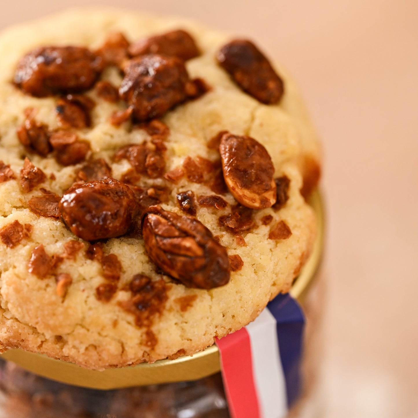 Bocal de cookies chouchous pralinés prêts à pâtisser avec message personnalisé