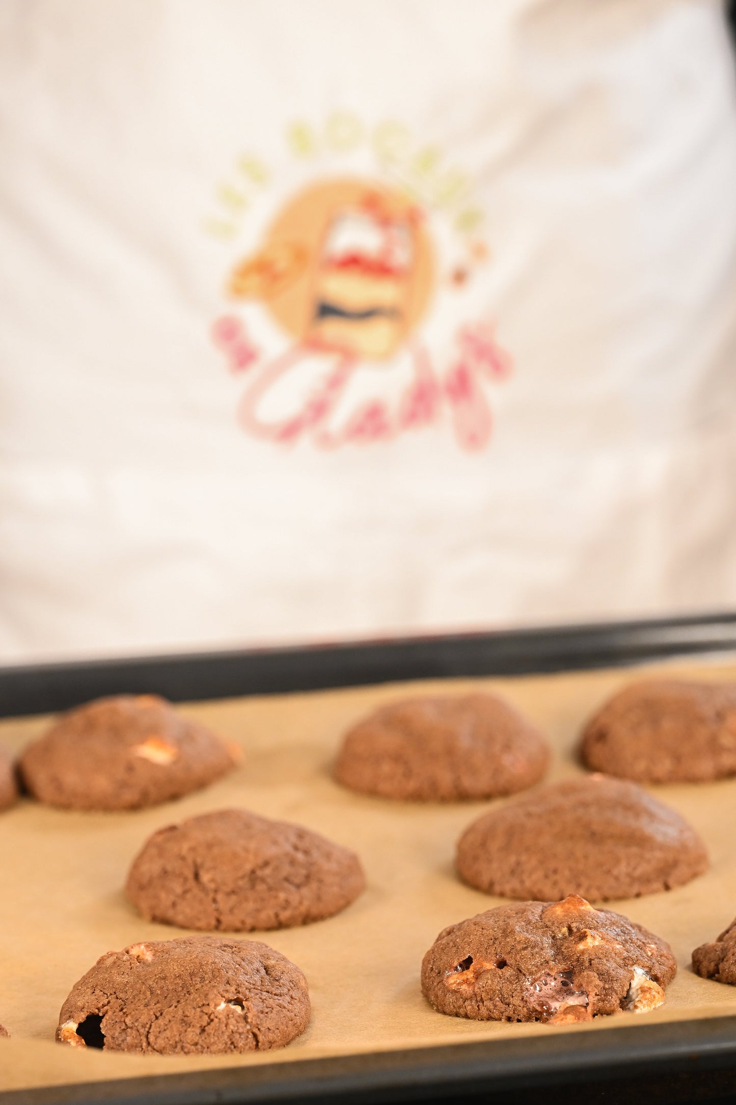 Bocal de cookies chocolat et mini guimauves anti-déprime à message personnalisé