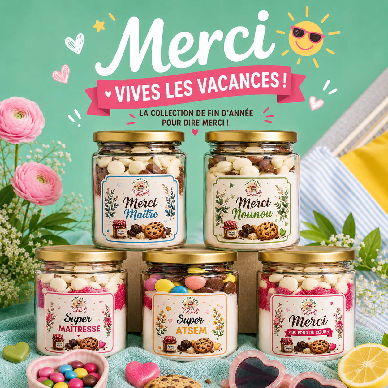 Les Bocaux pour dire MERCI avec chocolat